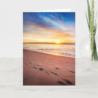 Footprints in the Sand Poem Thank You Card