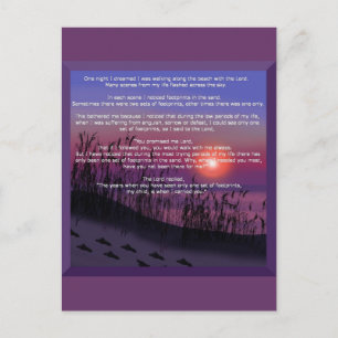 Footprints in the Sand Postcard