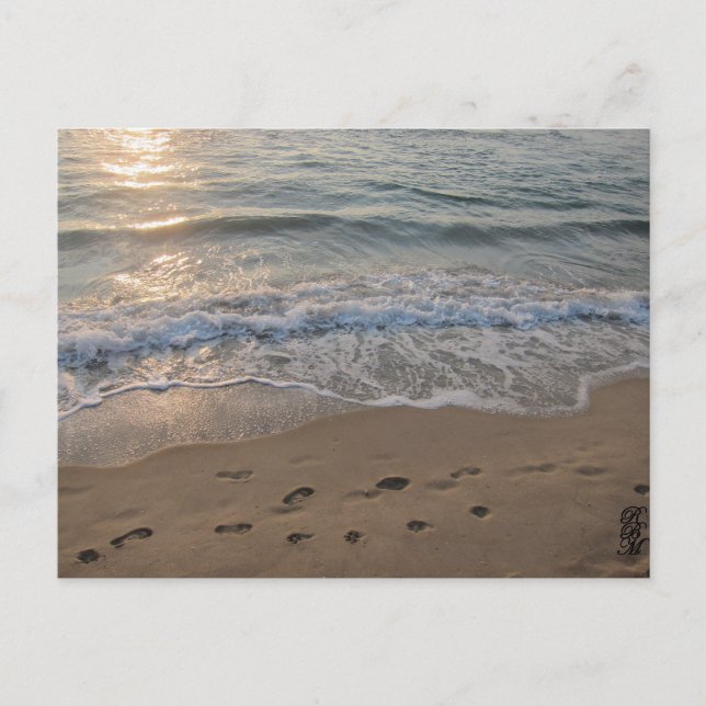 Footprints in the Sand Postcard (Front)