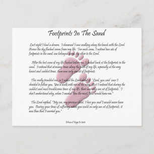 Footprints In The Sand Postcard