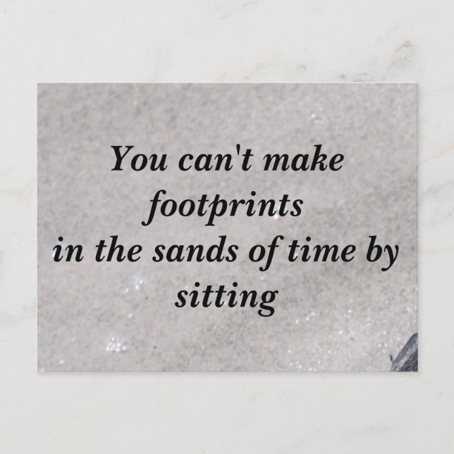 Footprints in the sand Postcard (Front)