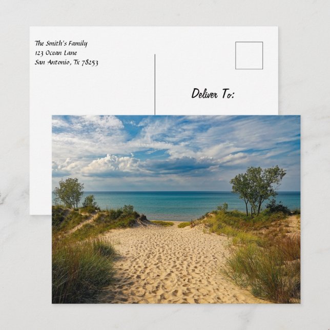 Footprints in the Sand Postcard (Front/Back)