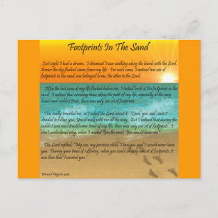 Footprints in the Sand Postcard