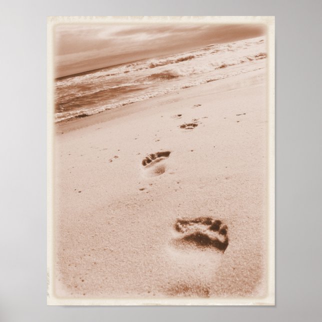 Footprints in the Sand Poster (Front)