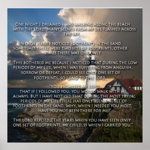 Footprints in the Sand Poster