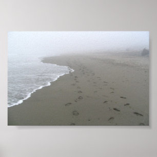 Footprints in the sand poster