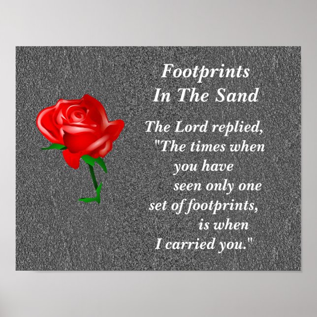 Footprints In The Sand Poster (Front)