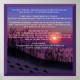 Footprints in the Sand Poster