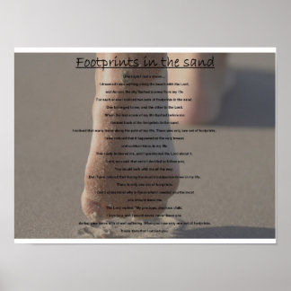 footprints in the sand poster