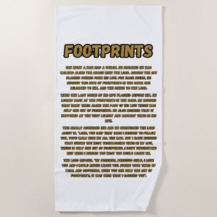 Footprints In The Sand Prayer Beach Towel