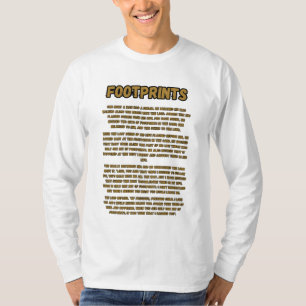 Footprints In The Sand Prayer Mens Long Sleeve T-Shirt