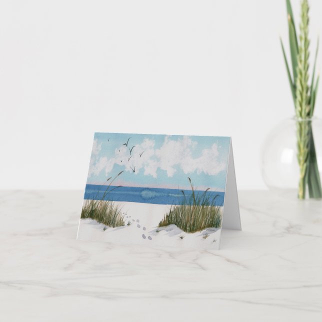 Footprints in the sand Sympathy Card (Front)