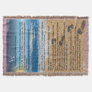 Footprints in the Sand Throw Blanket