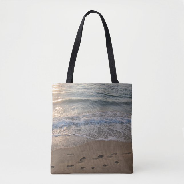 Footprints in the Sand Tote Bag (Front)