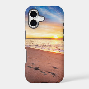 Footprints in the Sand Tough Phone Case