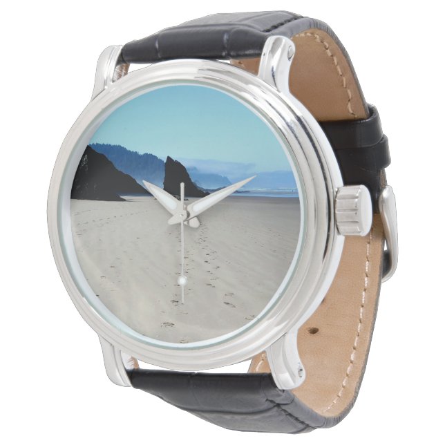 Footprints In The Sand Watch (Angled)