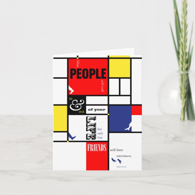 Footprints note card (Front)