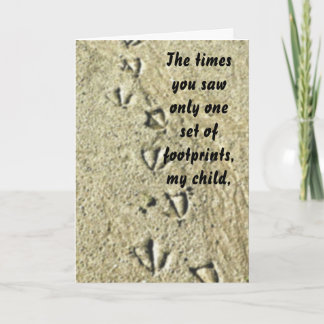 Footprints note card