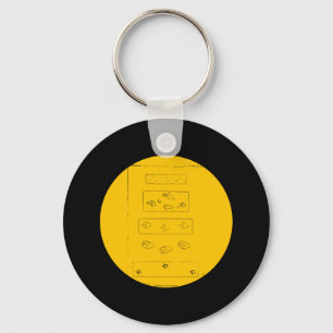 Footprints of Triasic Dinosaurs Key Ring