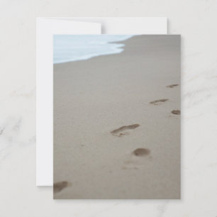 Footprints on a Mozambiqan beach Card
