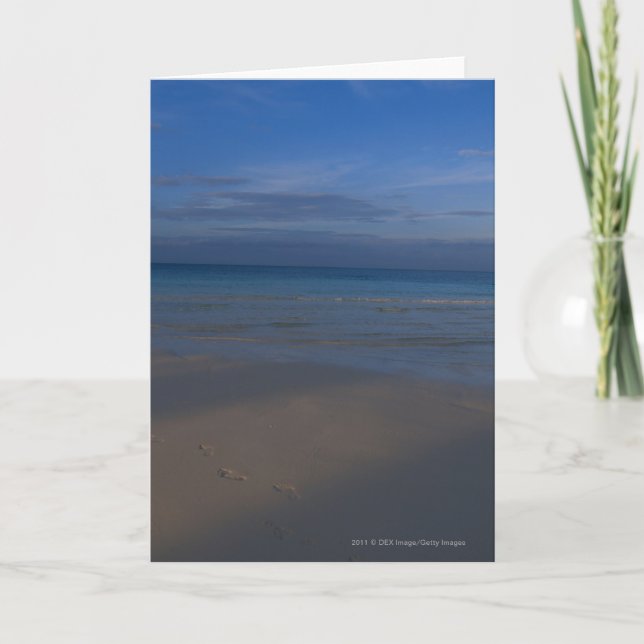 Footprints on Beach Card (Front)