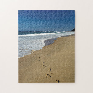 Footprints On Beach, Mabibi, Thongaland Jigsaw Puzzle