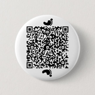 Footprints on Moon 6 Cm Round Badge