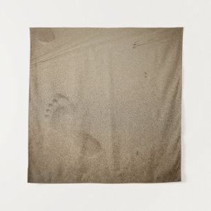 Footprints on sand tapestry