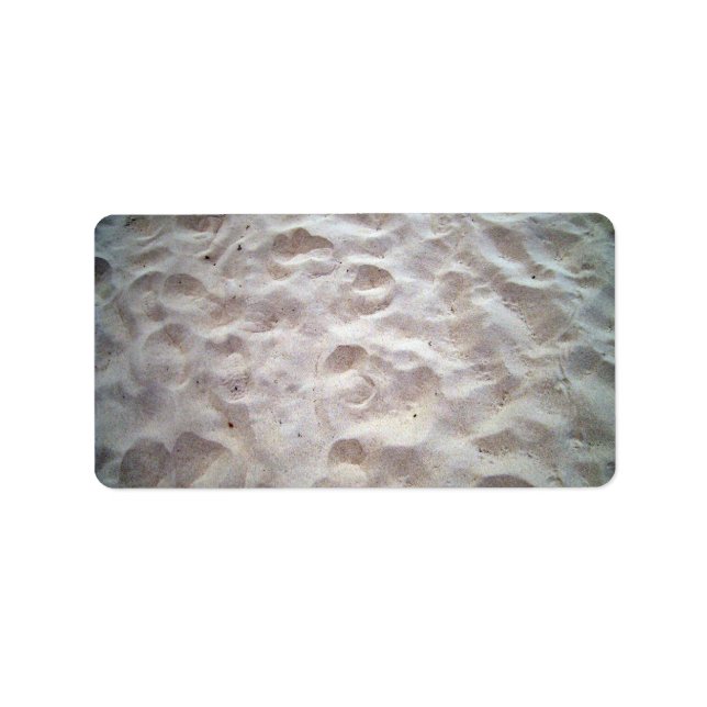 Footprints on sand texture label (Front)