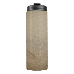 Footprints on sand thermal tumbler