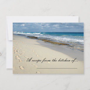 Footprints on the  beach recipe cards