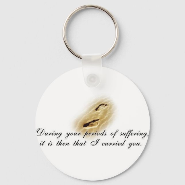 Footprints-poem Key Ring (Front)
