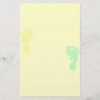Footprints (Yellow and Green) Stationery