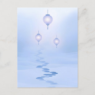 Footprints Zen Garden Journey Holiday Postcard