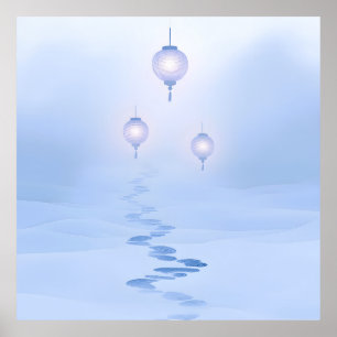 Footprints Zen Garden Journey Poster