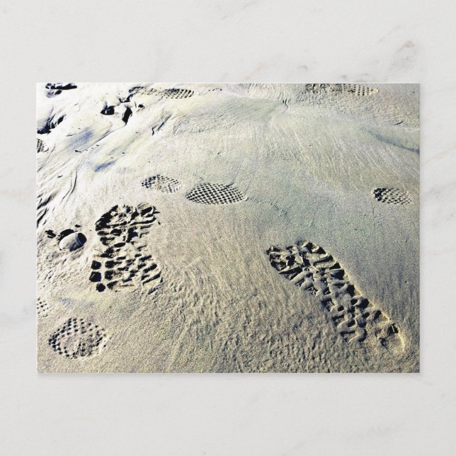 Footsteps in the Sand Postcard (Front)