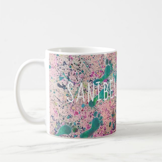 Footsteps in the Sand - Sanibel Island Florida Coffee Mug (Left)