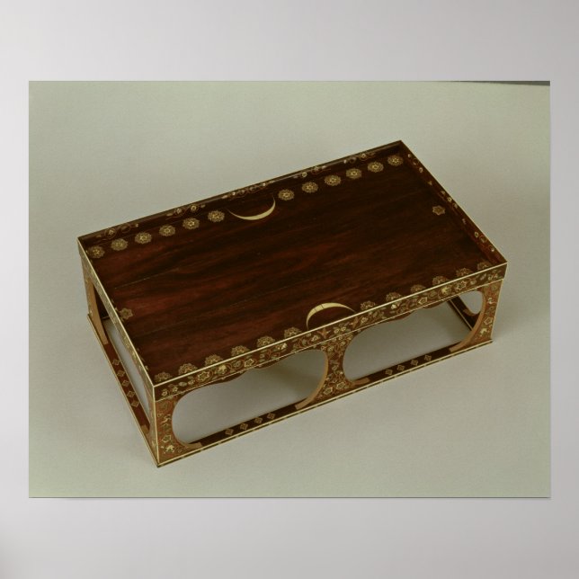 Footstool, with ivory inlay, Nara Poster (Front)