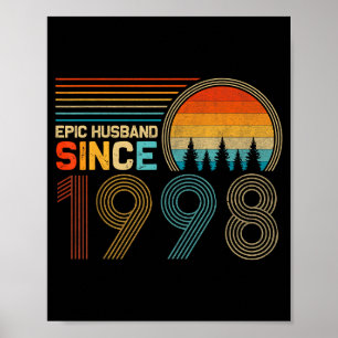 For 24th Wedding Anniversary Him Epic Poster