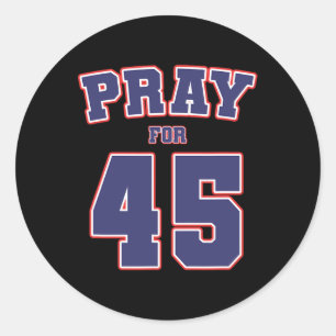 For 45 President Trump 2020 Patriotic American Gif Classic Round Sticker