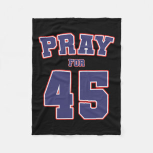 For 45 President Trump 2020 Patriotic American Gif Fleece Blanket