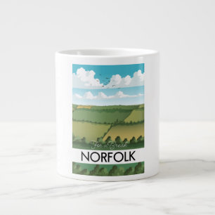 For a break Norfolk travel poster Large Coffee Mug