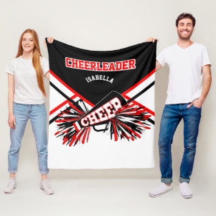 For a Cheerleader 📣- Red, White & Black 2 Fleece Blanket