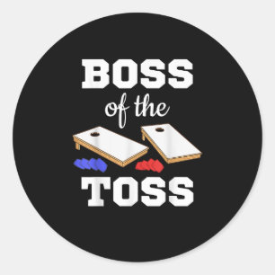 for a Cornhole Game Cornholer Classic Round Sticker