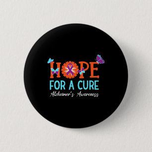 For A Cure Alzheimerheimer's Awareness Brain Disor 6 Cm Round Badge