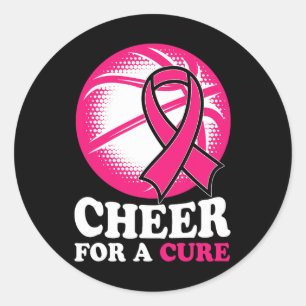 For A Cure Basketball Breast Cancer Awareness Classic Round Sticker