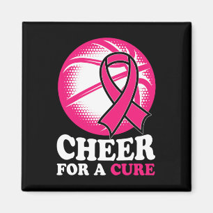 For A Cure Basketball Breast Cancer Awareness Magnet