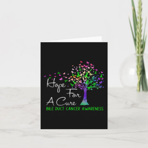 For A Cure Bile Duct Cancer Awareness Tree Ribbon Card