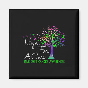 For A Cure Bile Duct Cancer Awareness Tree Ribbon Magnet