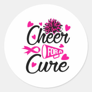 For A Cure Breast Cancer Awareness  Classic Round Sticker